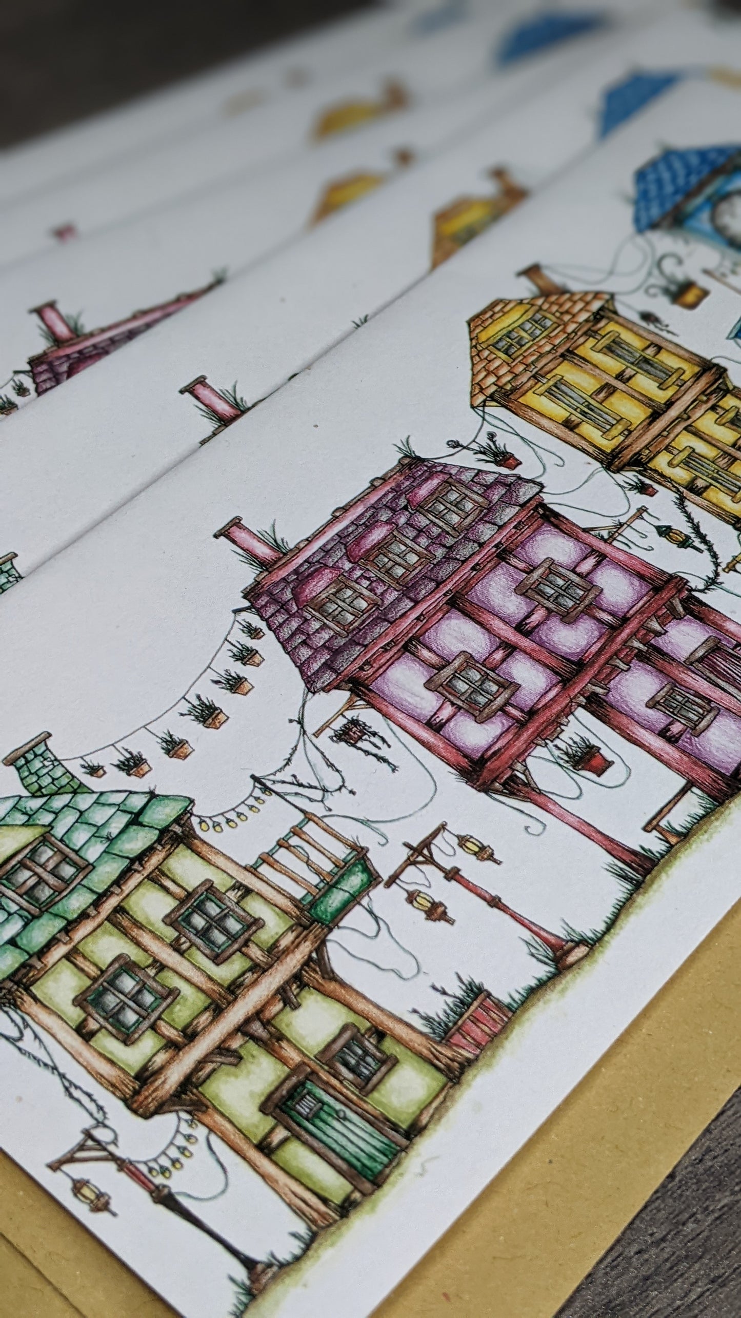 Rainbow Row Greeting Card