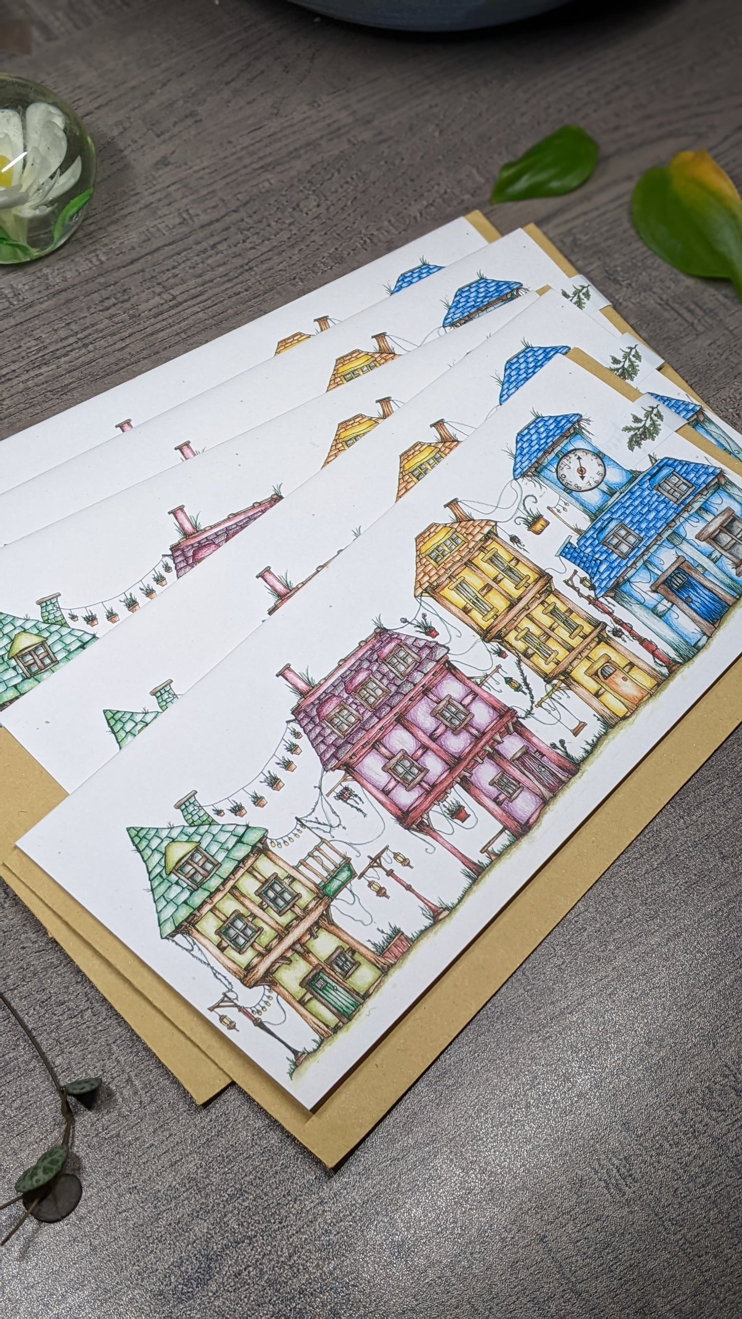 Rainbow Row Greeting Card