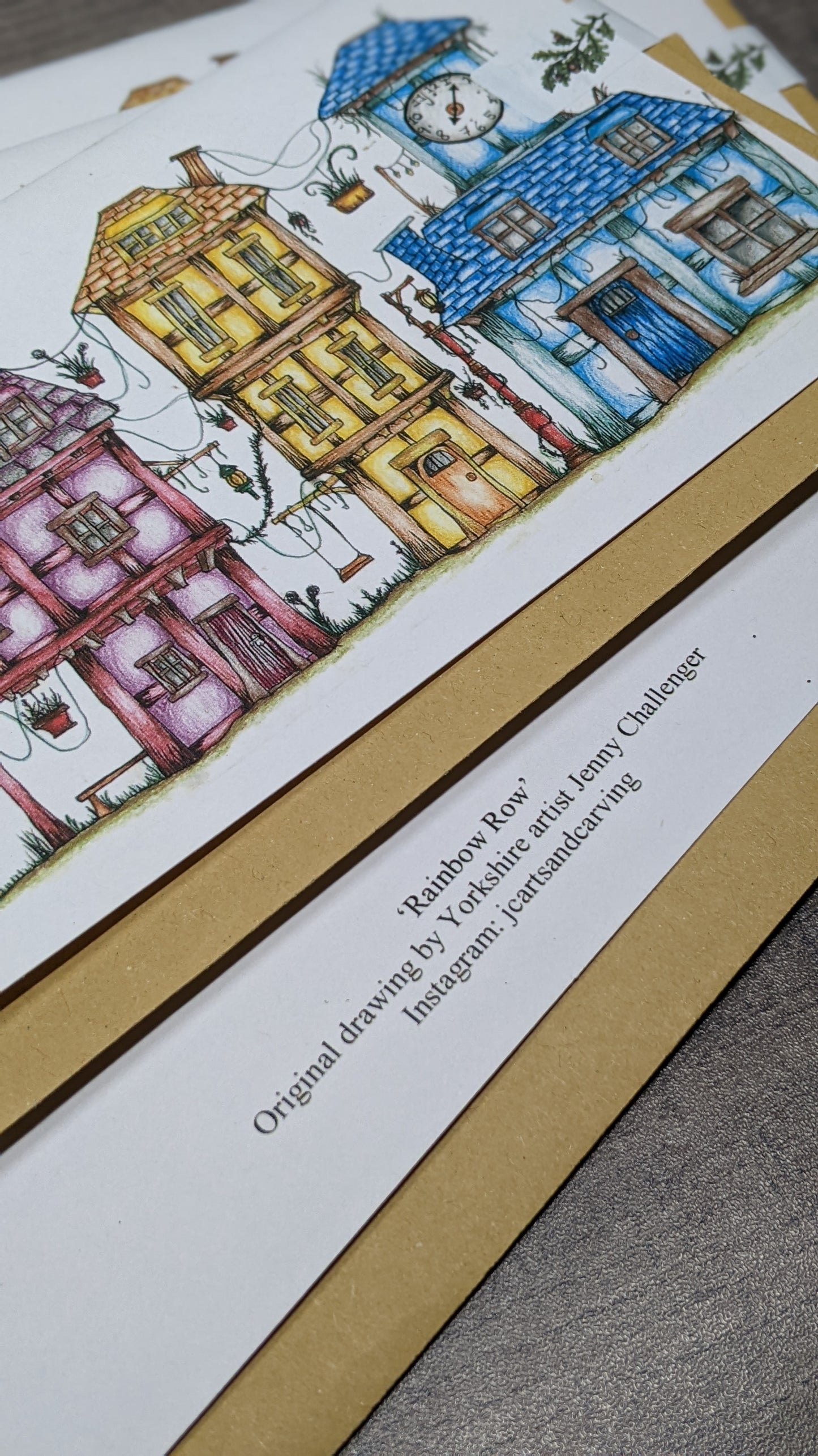 Rainbow Row Greeting Card