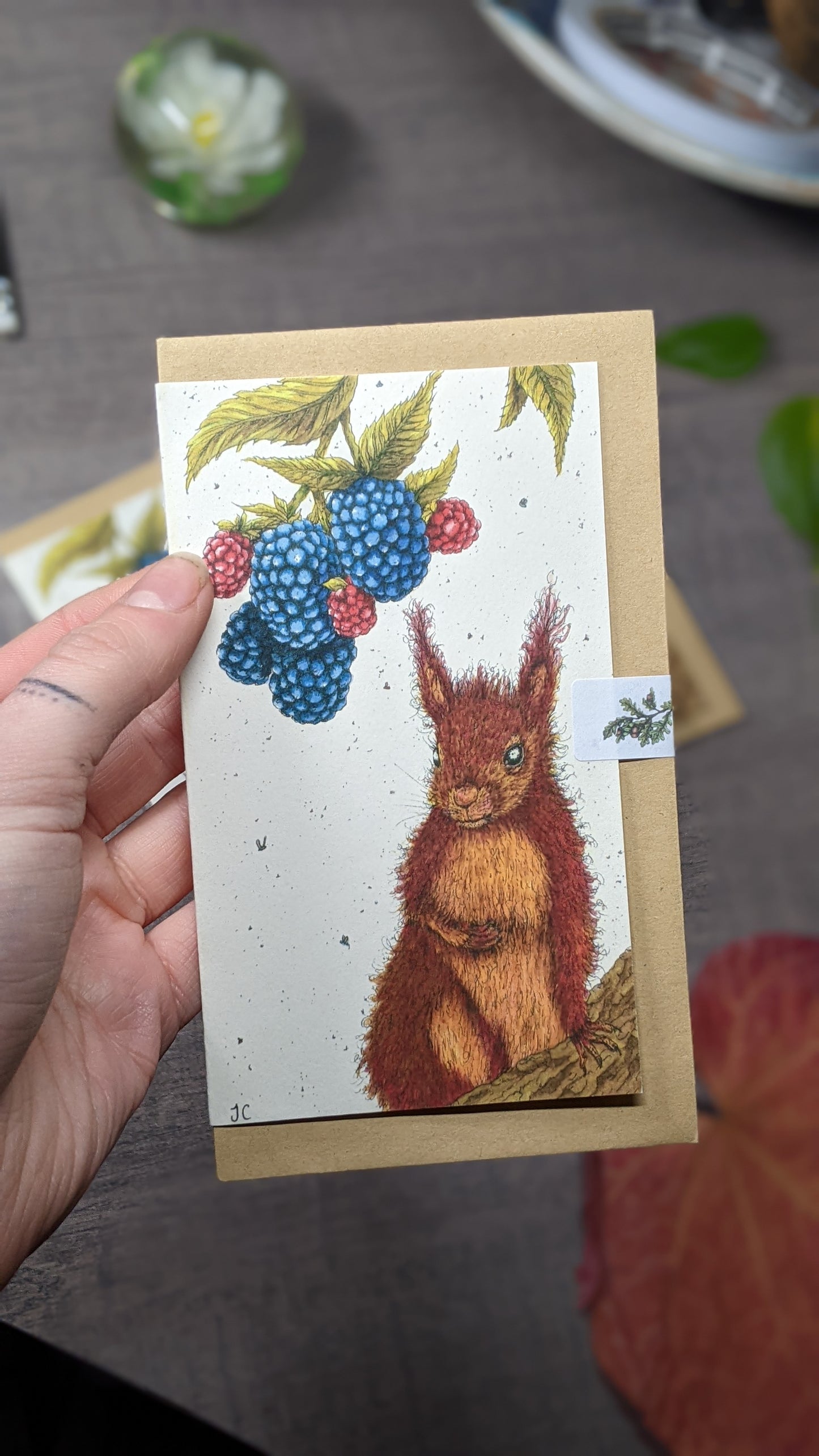 Rosie Under The Blackberries Greeting Card