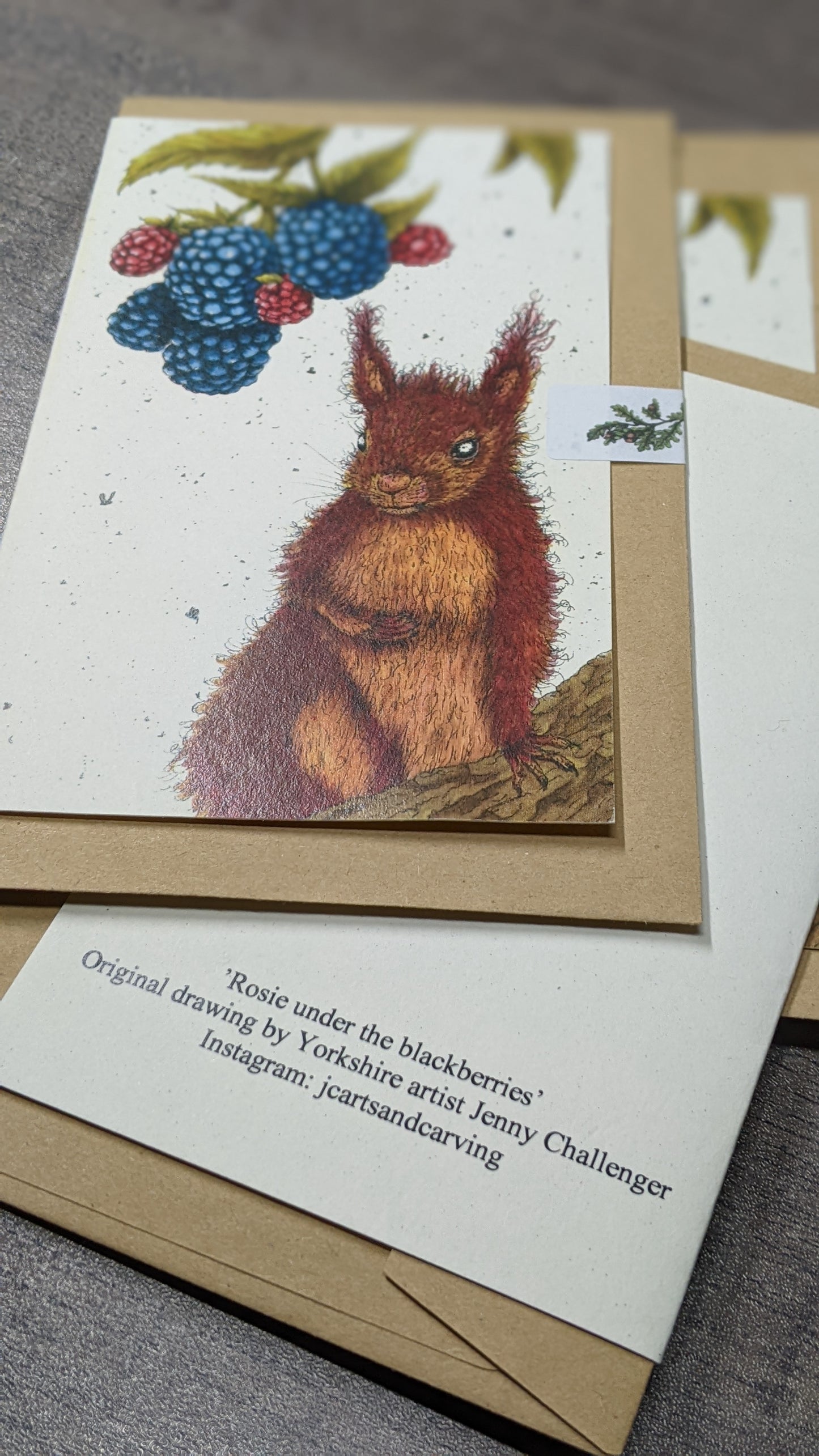 Rosie Under The Blackberries Greeting Card