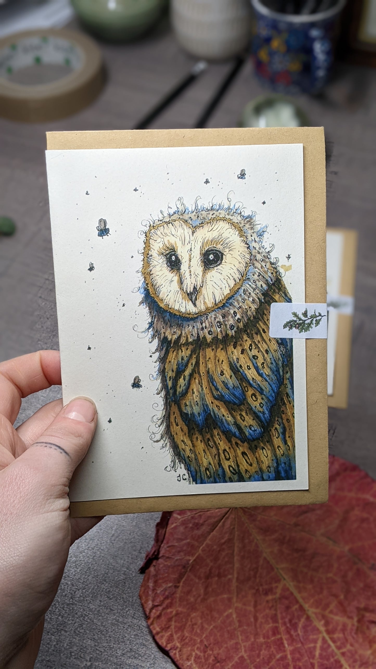 Opal Owl Greeting Card