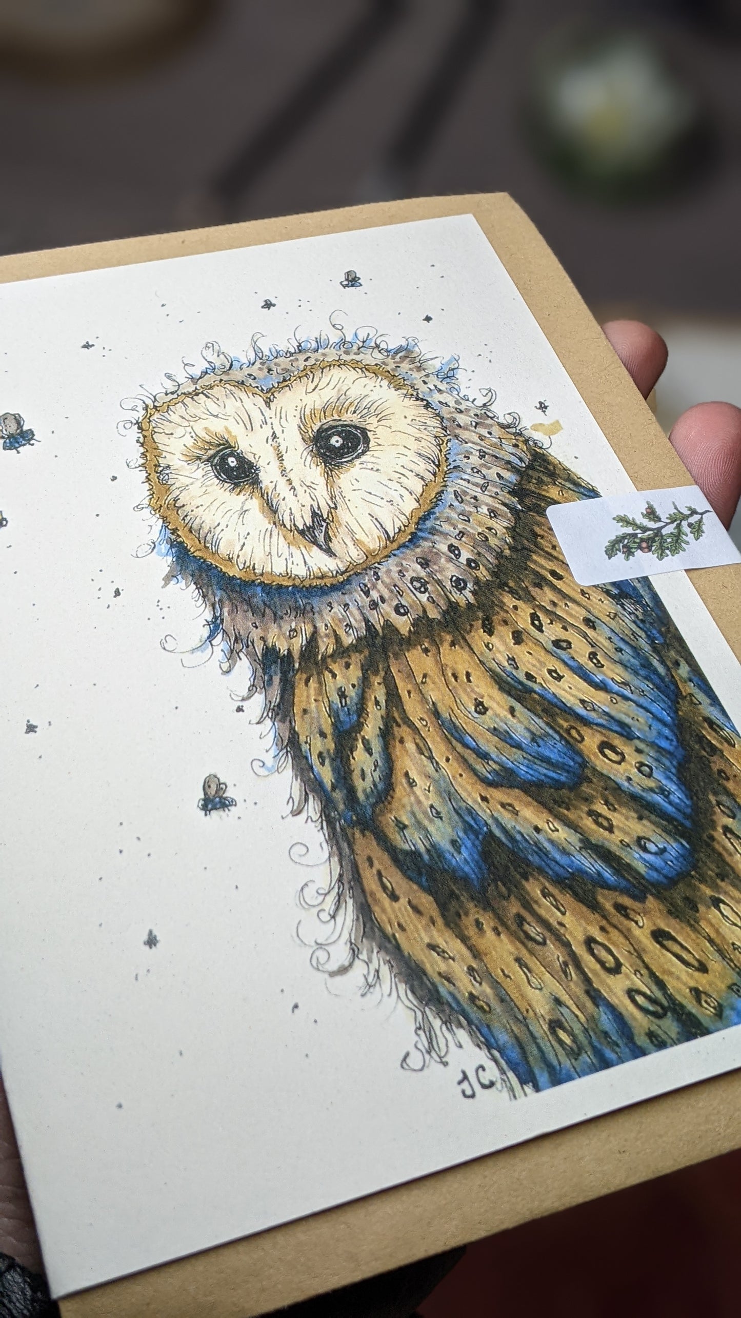 Opal Owl Greeting Card