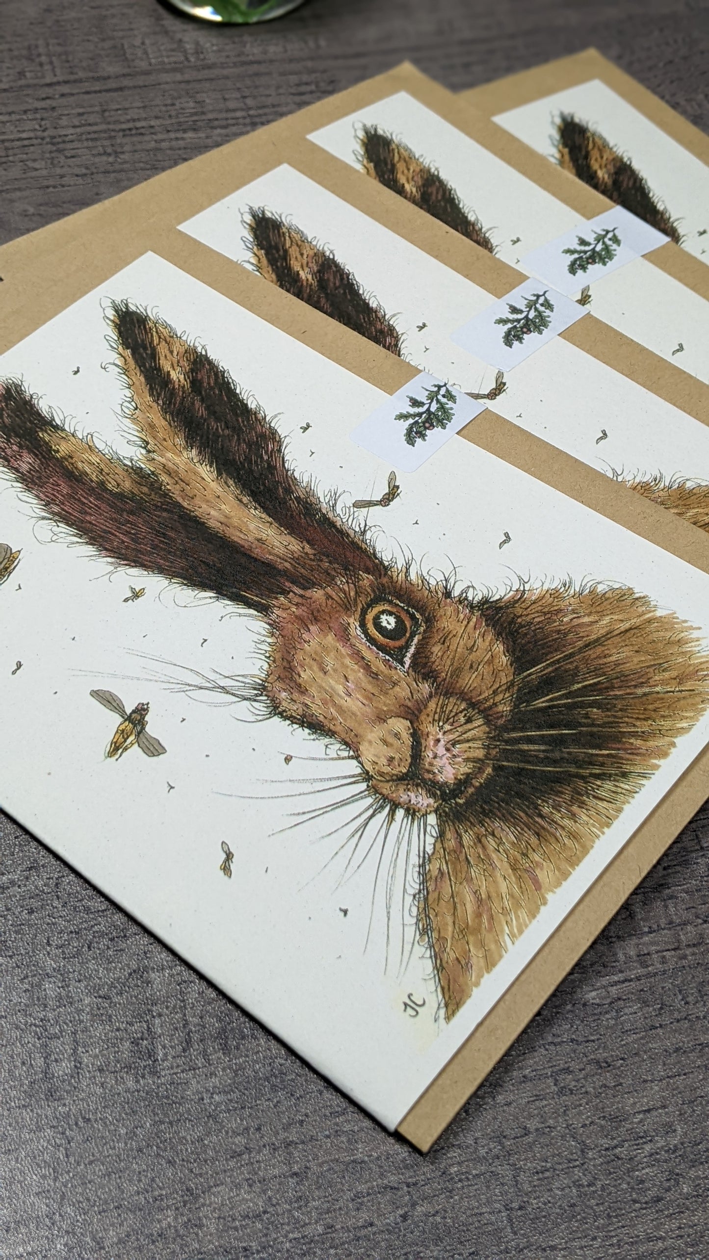 The Hare And The Horseflies Greeting Card