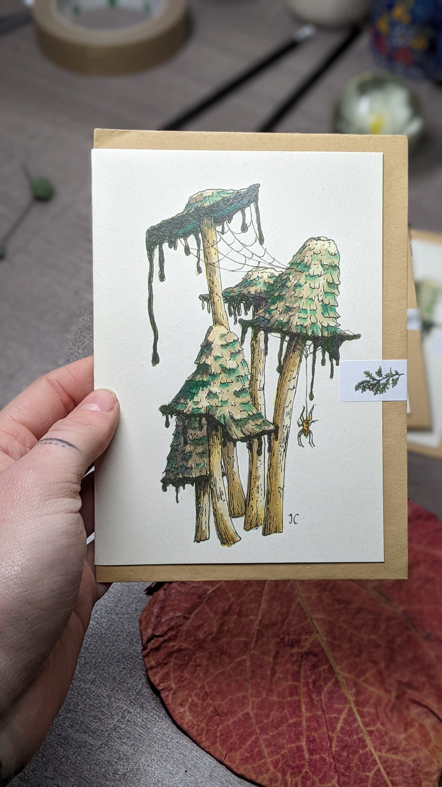 Shaggy Ink Caps Greeting Card