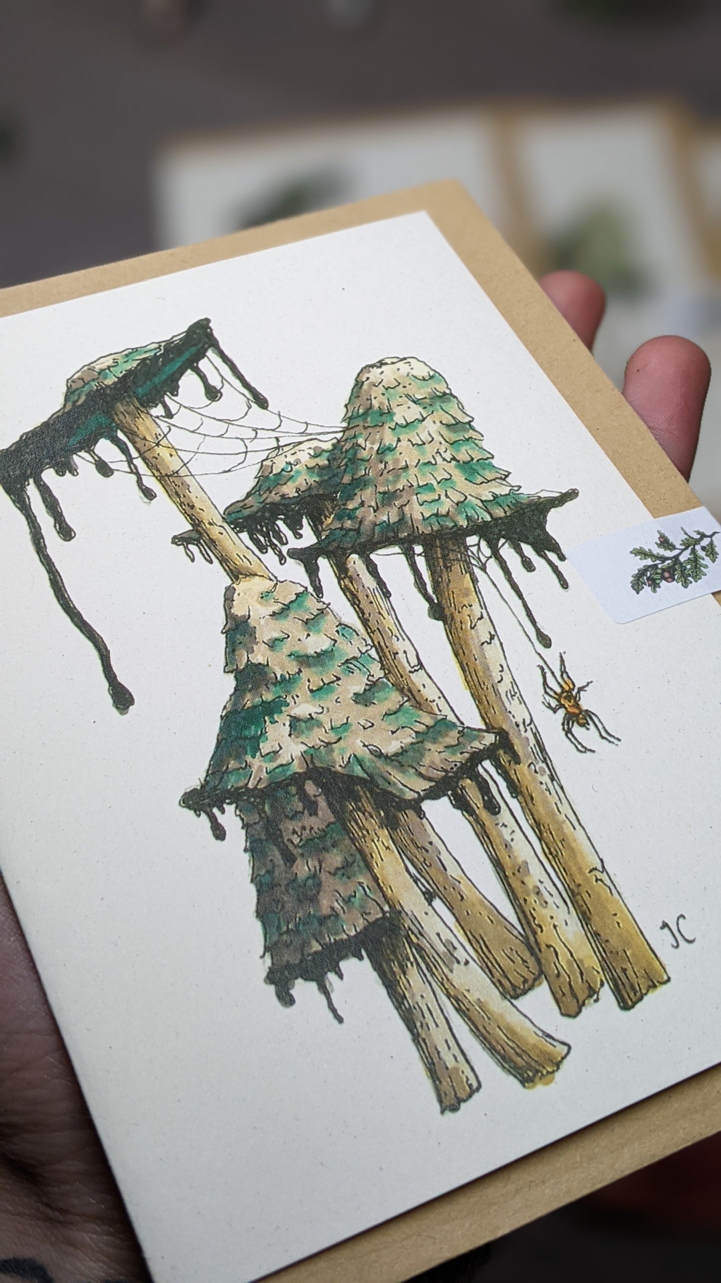 Shaggy Ink Caps Greeting Card