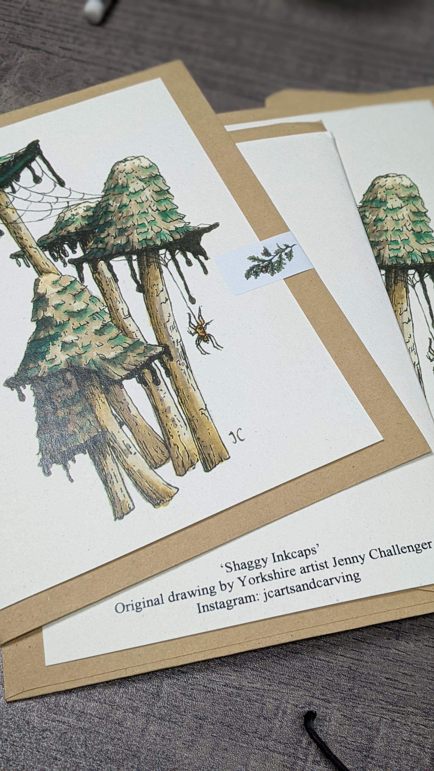 Shaggy Ink Caps Greeting Card