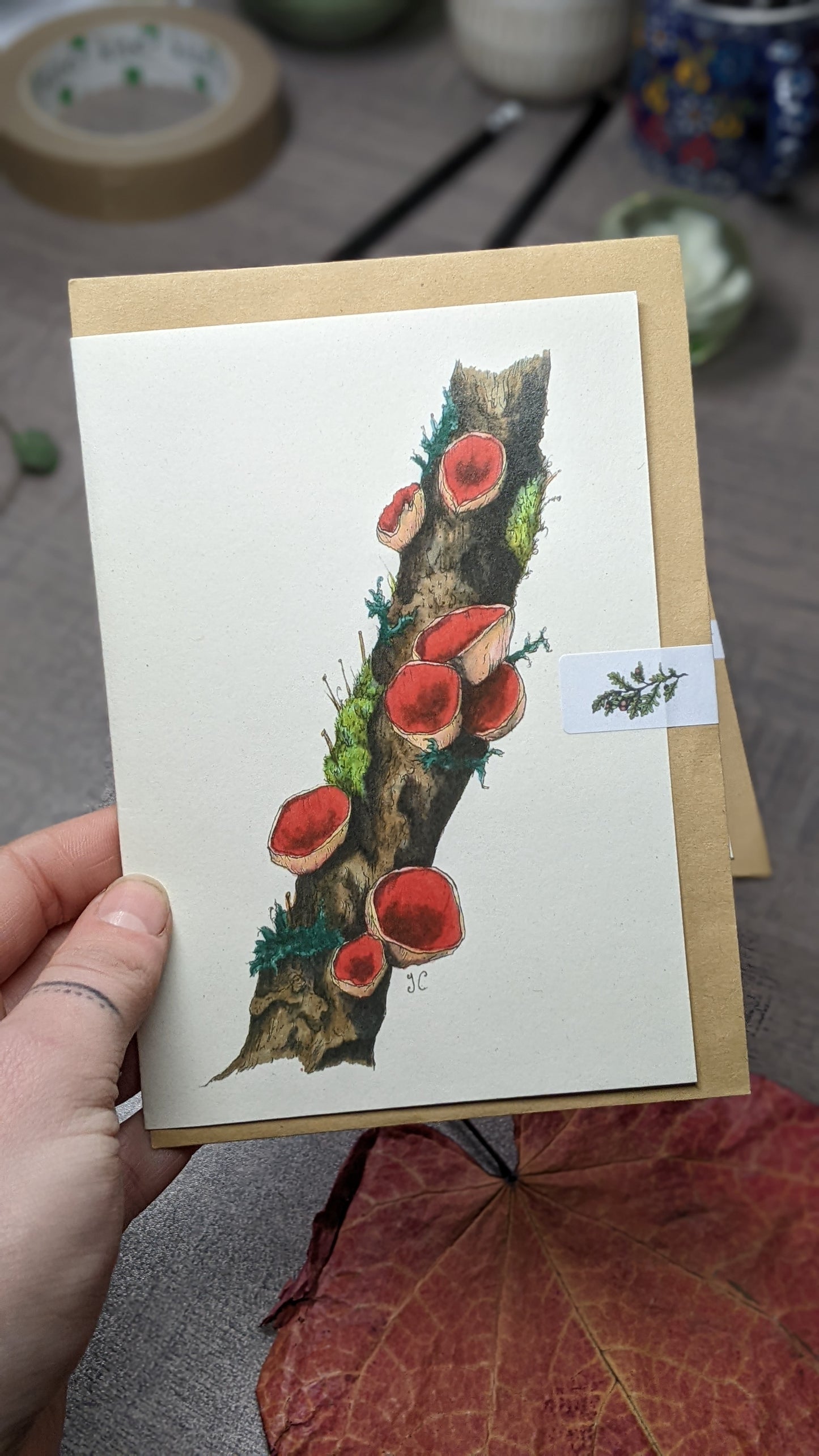 Scarlet Elf Cups Greeting Card