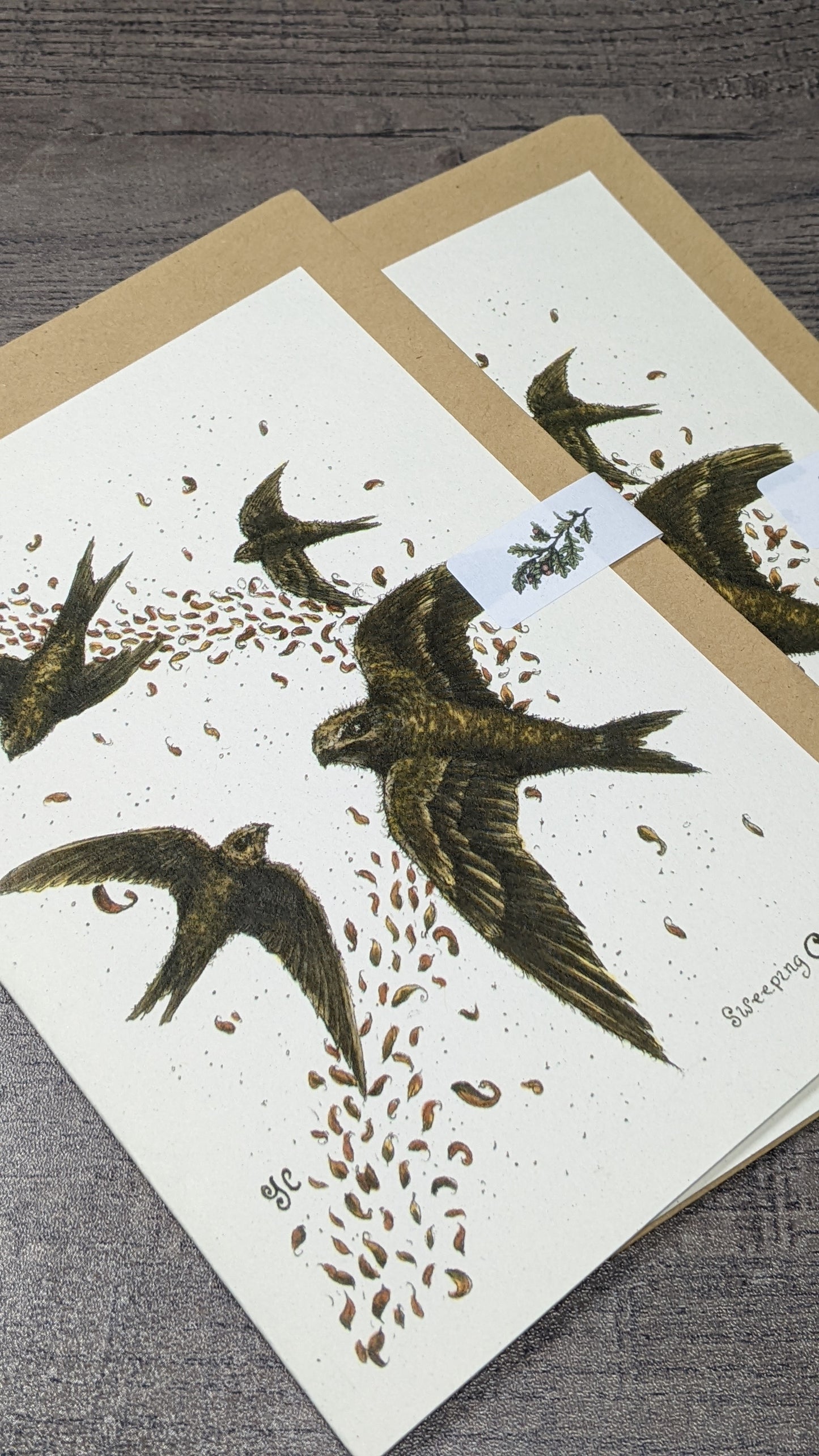 Sweeping Swifts Greeting Card