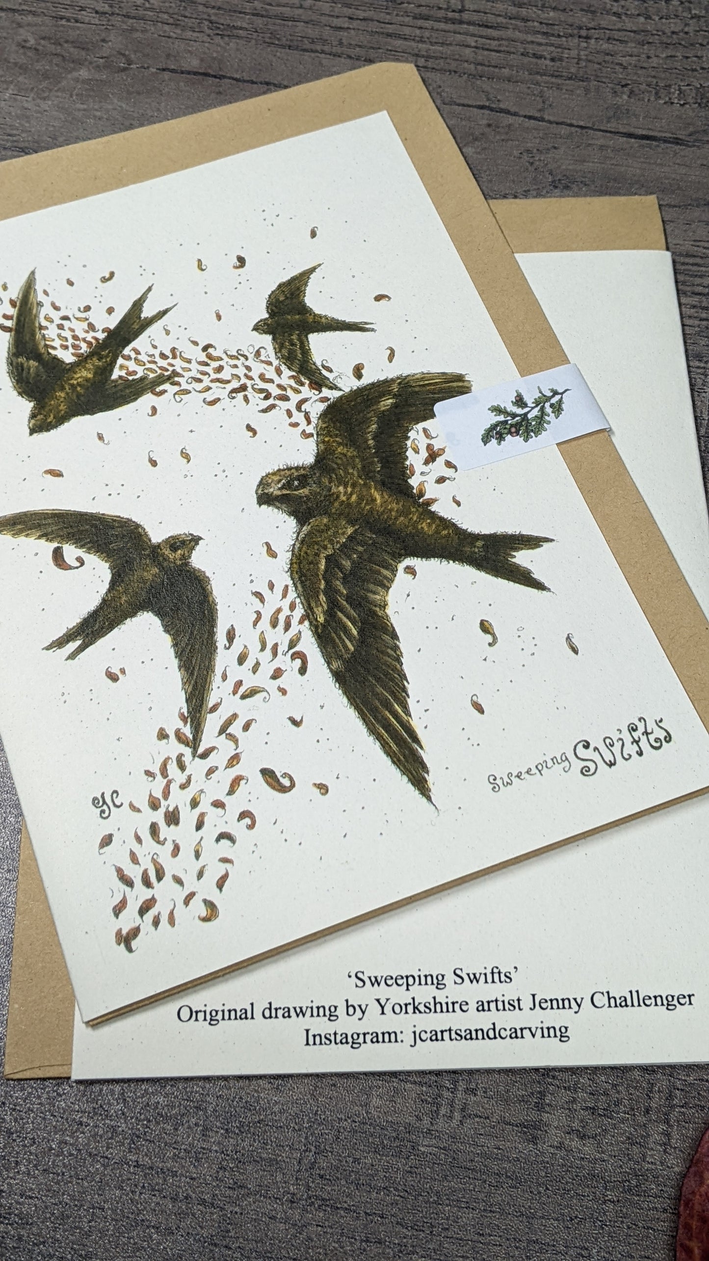 Sweeping Swifts Greeting Card