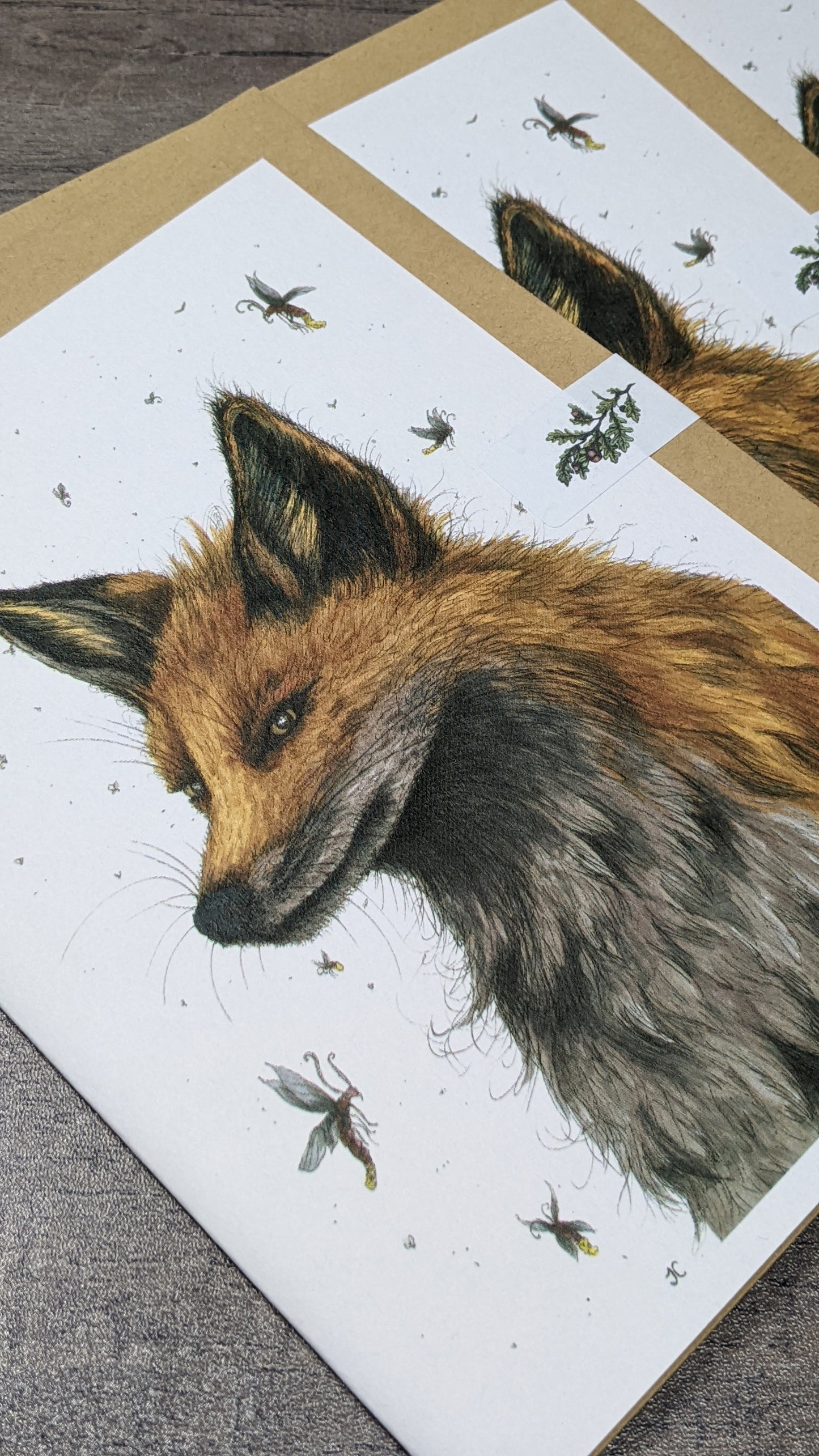 The Fox and The Fireflies Greeting card