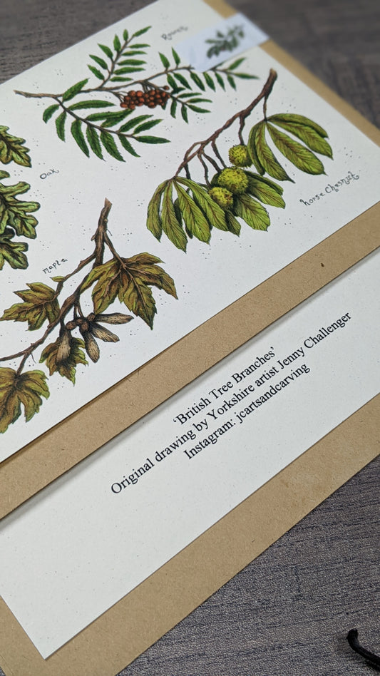 British Tree Branches Greeting Card