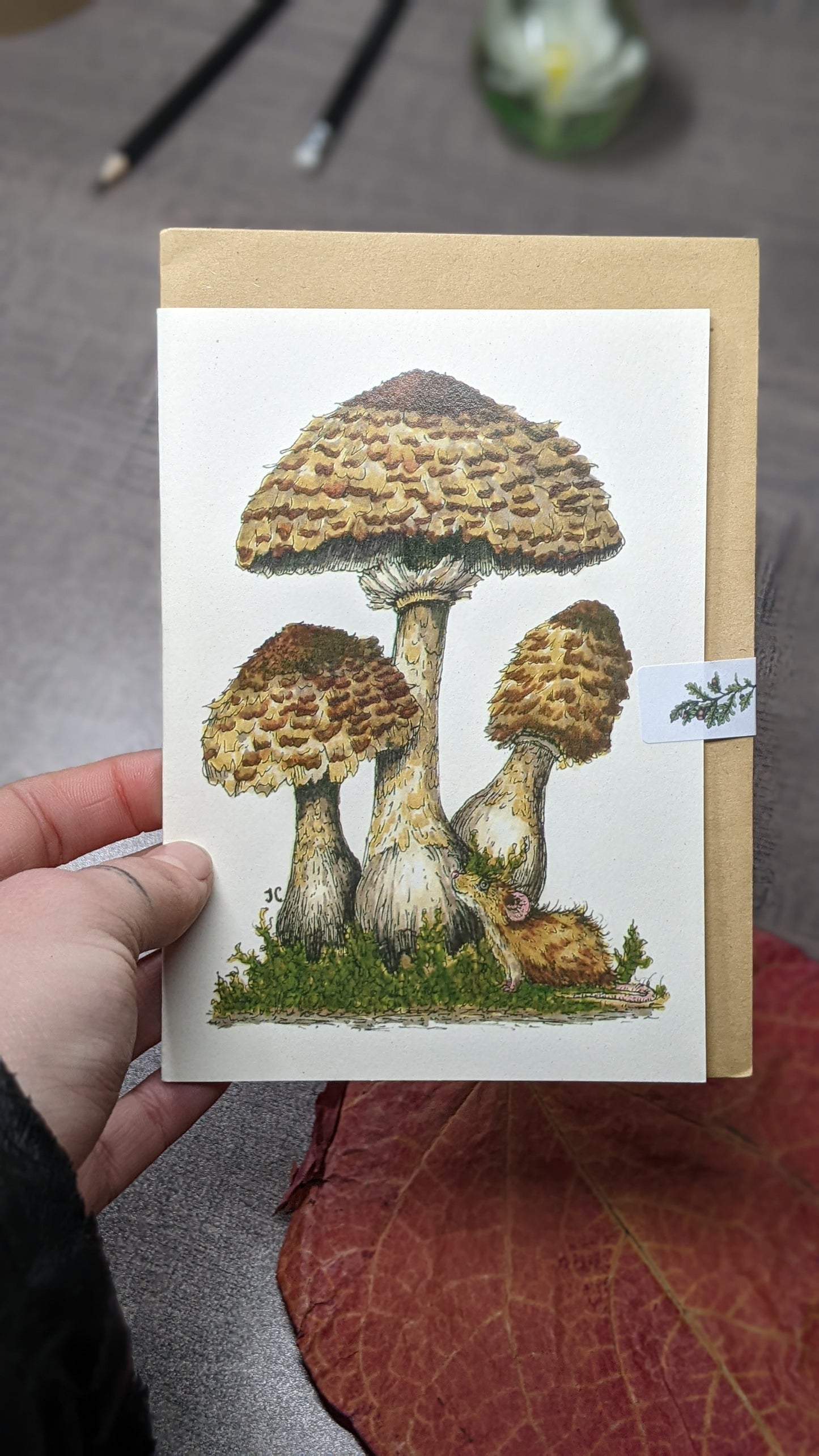 Parasol Mushroom Greeting Card