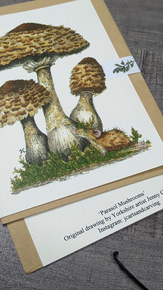 Parasol Mushroom Greeting Card