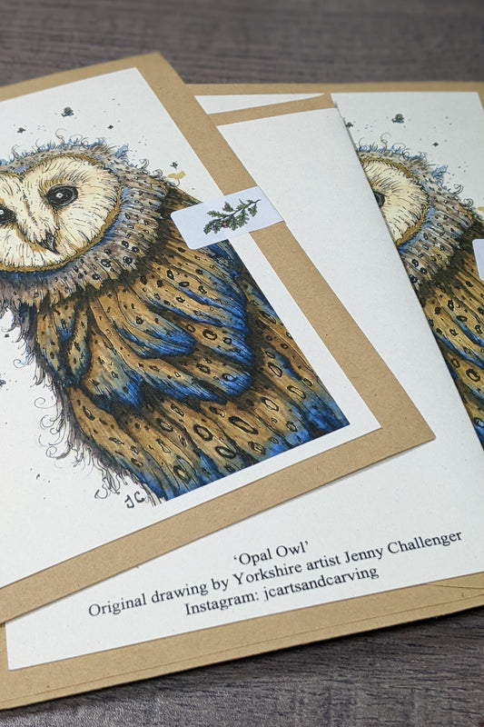 Opal Owl Greeting Card