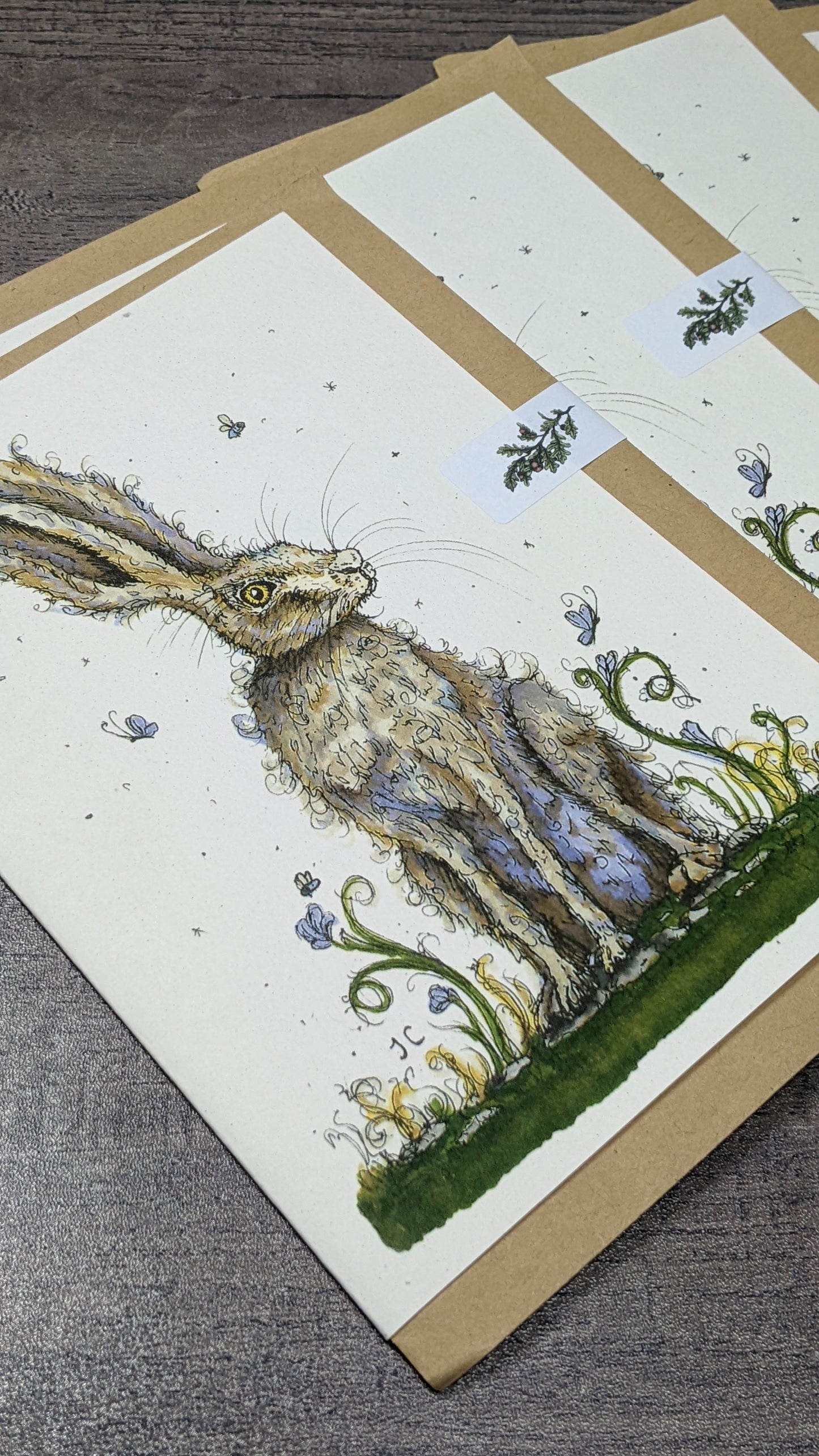 Lavender Hare Greeting Card