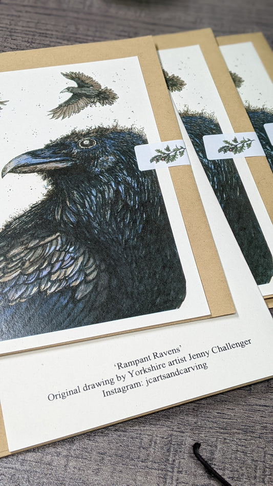 Rampant Ravens Greeting Card