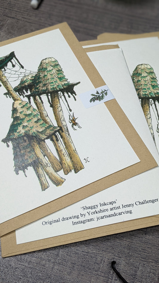 Shaggy Ink Caps Greeting Card