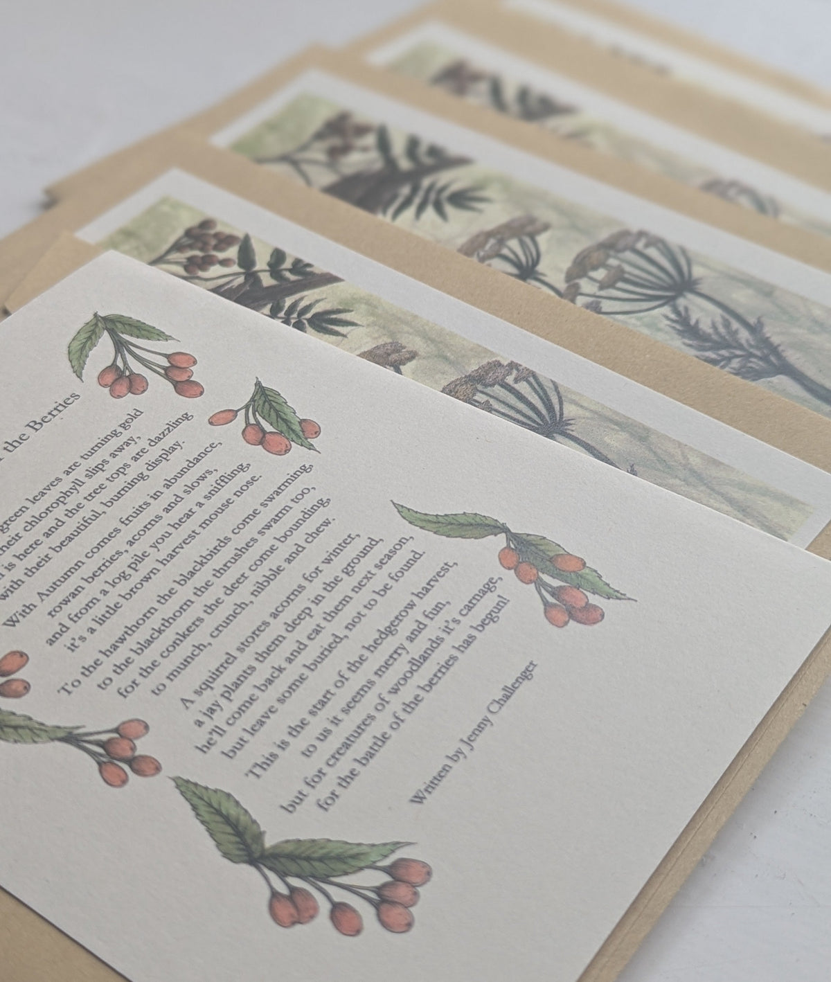 The Battle Of The Berries & Poem Greeting card