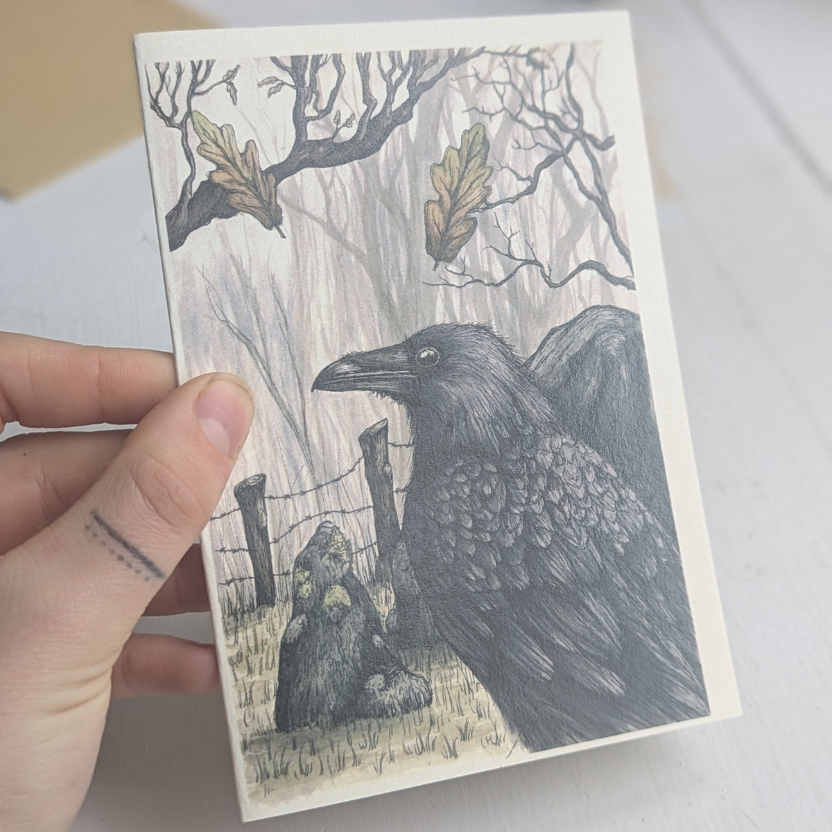 Raven's View Greeting Card (Double sided)