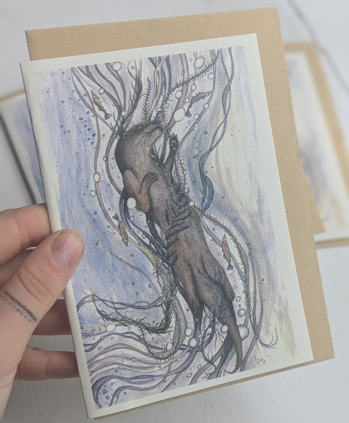 The Otter's Dance & Poem Greeting Card