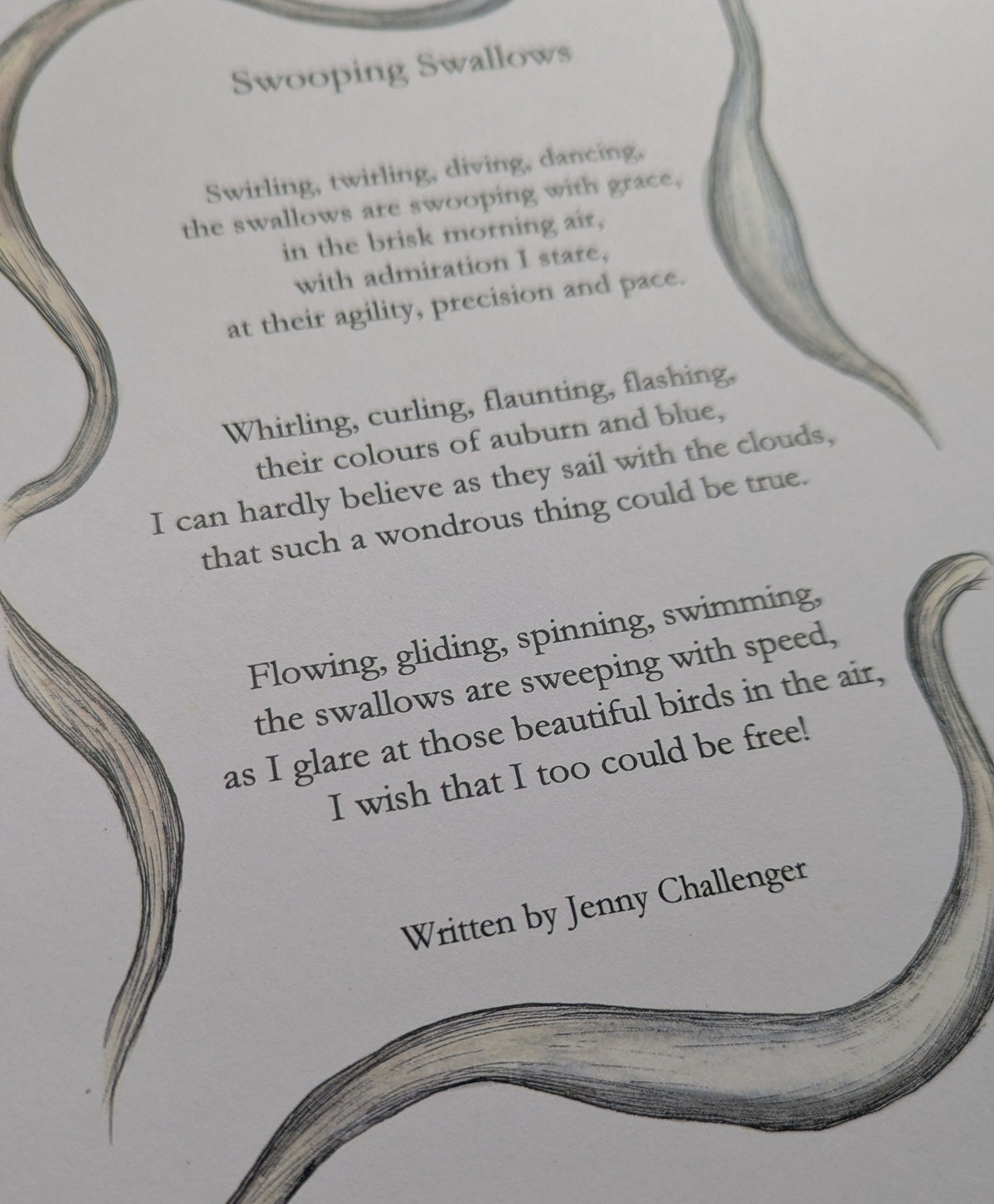 Swooping Swallows Poem Poster