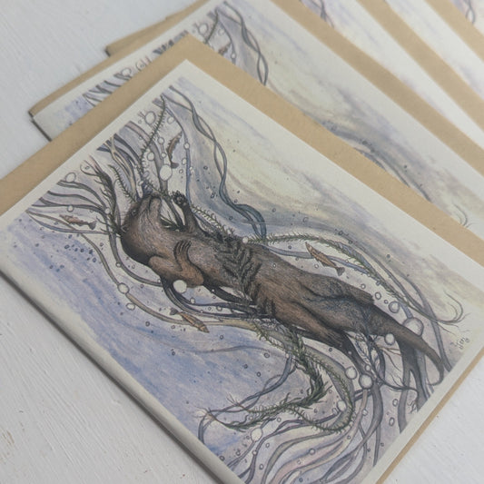 The Otter's Dance & Poem Greeting Card
