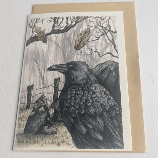 Raven's View Greeting Card (Double sided)