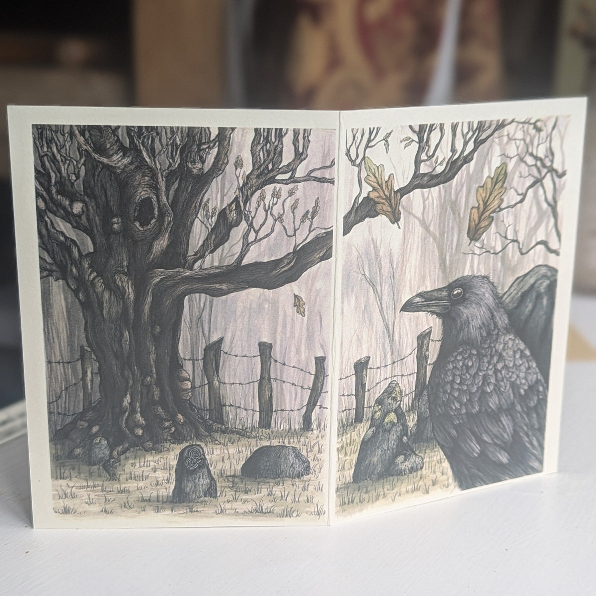 Raven's View Greeting Card (Double sided)
