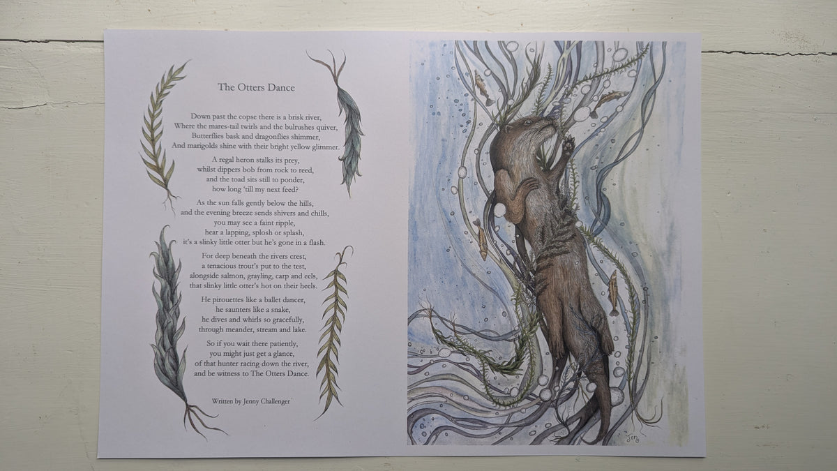 The Otters Dance Poem Poster