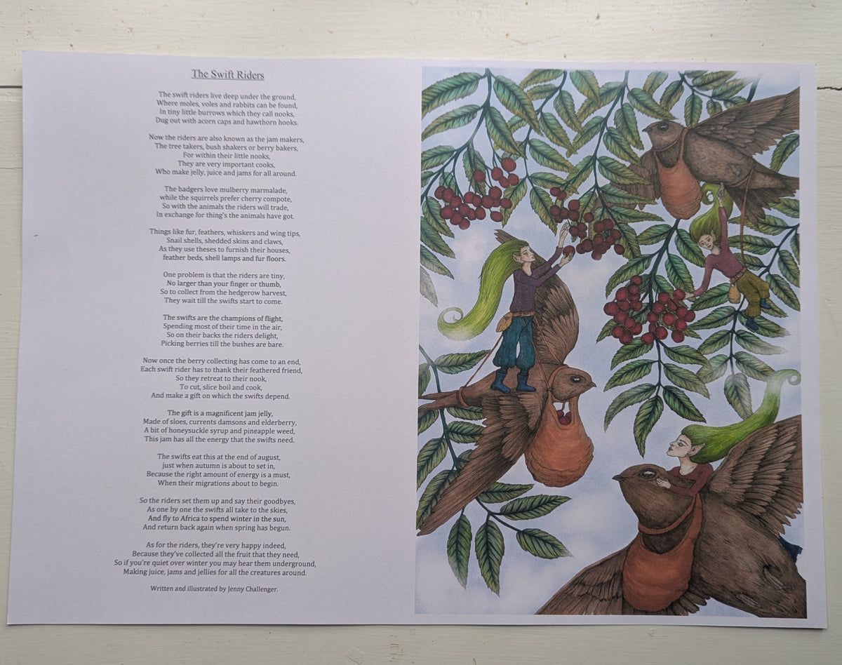 The Swift Riders Poem Poster